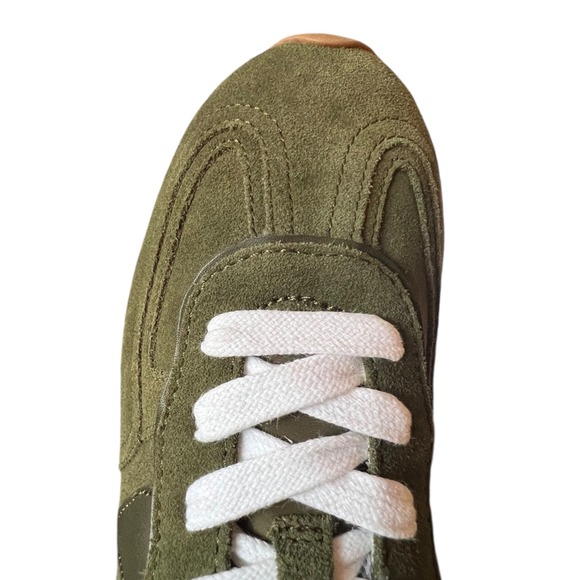 Steve Madden Abbi Womens Sneakers Olive Multi Green Suede Retro Jogger 8.5 NEW - Picture 10 of 16